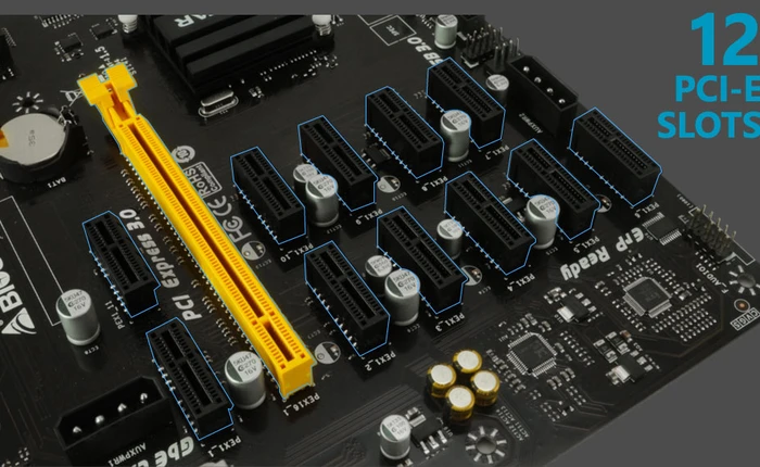 BIOSTAR ra mắt mainboard đầu tiên trên thế giới có 12 khe cắm card đồ họa phục vụ người "cày" tiền ảo