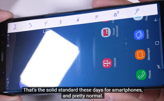 Màn tra tấn uốn cong, đốt nóng, cào xước để thử sức bền của Galaxy Note8