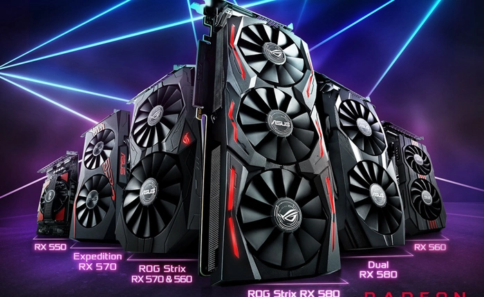 Asus ra mắt dòng card đồ họa Radeon RX 500 mới