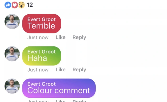 Facebook đang thử nghiệm bình luận có màu, chuẩn bị phát hành chính thức