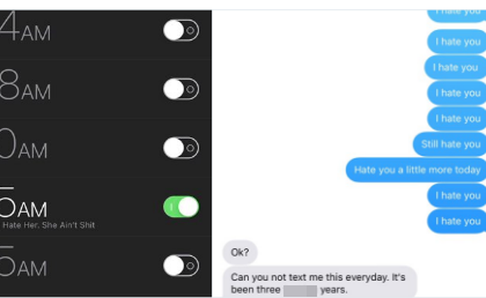 Suốt 3 năm liền, chàng trai vẫn miệt mài nhắn tin "Tôi ghét cô" rồi gửi cho bạn gái cũ vào 7h45' sáng