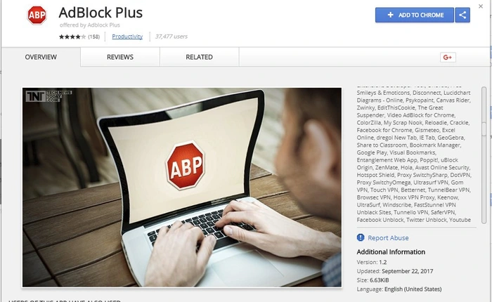 Cảnh báo: 37.000 người dùng đang sử dụng tiện ích chặn quảng cáo Adblock Plus giả mạo