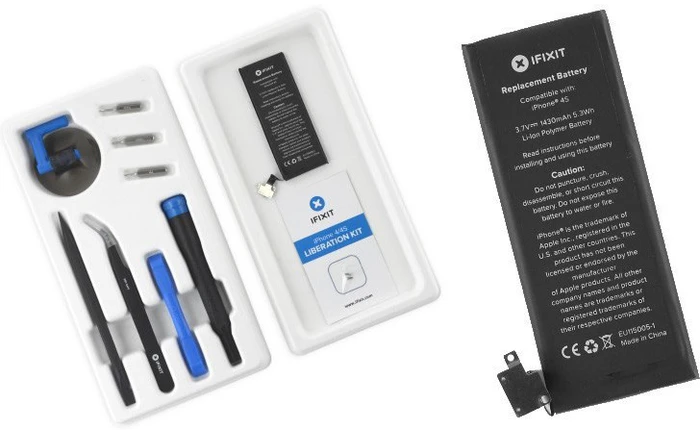 iFixit cung cấp dịch vụ thay pin tốt hơn Apple, cũng 29 USD nhưng kèm bộ dụng cụ thay pin, hỗ trợ cả iPhone 4s, 5, 5s và 5c