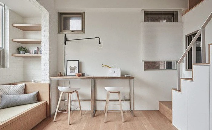 Căn hộ có gác xép có tổng diện tích chỉ 22m² đẹp không kém những căn hộ sang chảnh