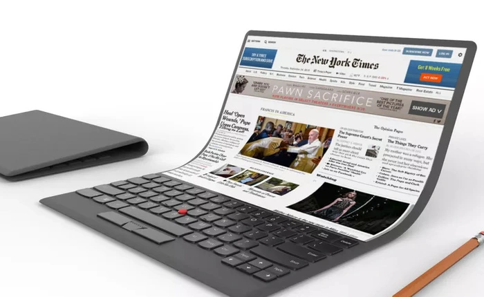 Lenovo trình diễn concept máy tính có thể uốn cong
