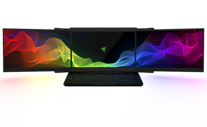[CES 2017] Razer định bán 1 chiếc laptop chơi game với 3 màn hình, trông rất chất chơi