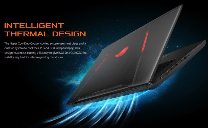 ASUS ROG STRIX GL702ZC chính thức trình làng, laptop đầu tiên sử dụng chip AMD Ryzen 7