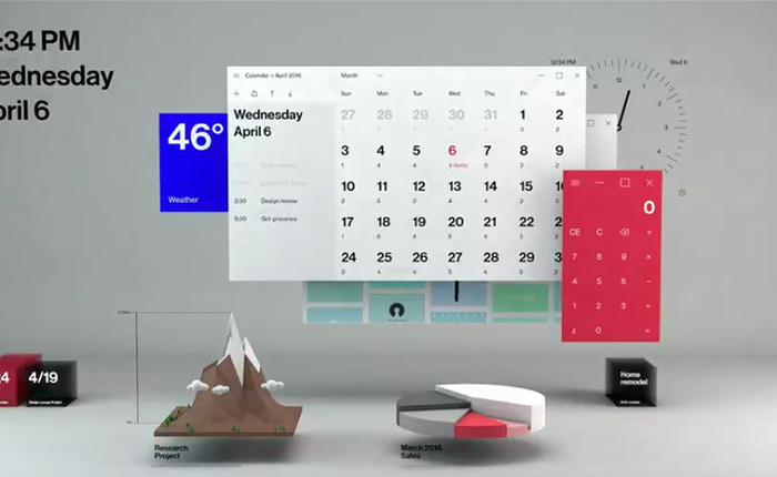 Hình ảnh giao diện Windows 10 thay đổi hoàn toàn với ngôn ngữ thiết kế mới Fluent Design