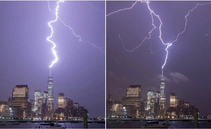 Có vẻ như Trung tâm Thương mại Thế giới là nơi yêu thích của Thor khi mà toà nhà này liên tục bị sét đánh trong tuần qua