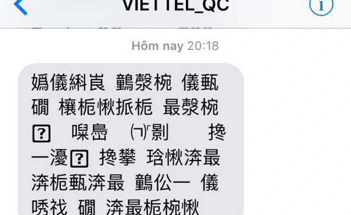 Tổng đài Viettel bất ngờ gửi loạt SMS chữ tượng hình, khẳng định chỉ là lỗi do nhân viên kỹ thuật