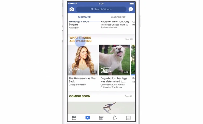 Facebook chính thức giới thiệu nền tảng video Watch tại Mỹ, chia 55% doanh thu quảng cáo cho người tạo nội dung, tuyên chiến với YouTube