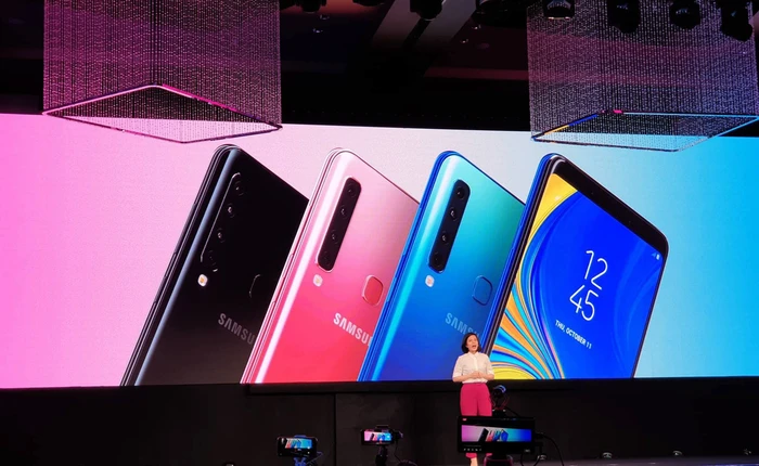 Samsung Galaxy A9 (2018) ra mắt: smartphone đầu tiên trên thế giới có 4 camera sau
