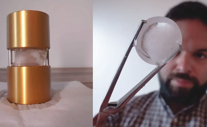 Tạo ống kính máy ảnh bằng... nước đá, tại sao không?