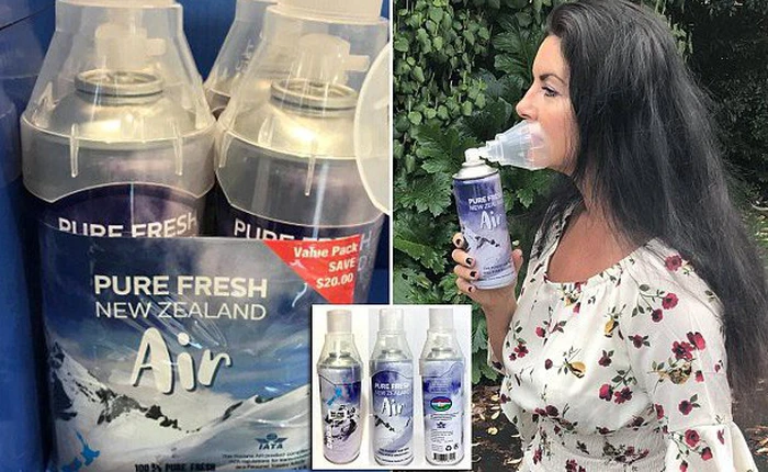 New Zealand đang bán không khí sạch đóng lon, 2 triệu 3 được 4 bình 5 lít