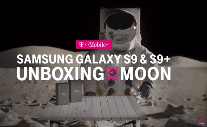 Chán ở trái đất, nhà mạng Mỹ mang bộ đôi Galaxy S9, S9+ lên cung trăng mở hộp và dùng thử camera