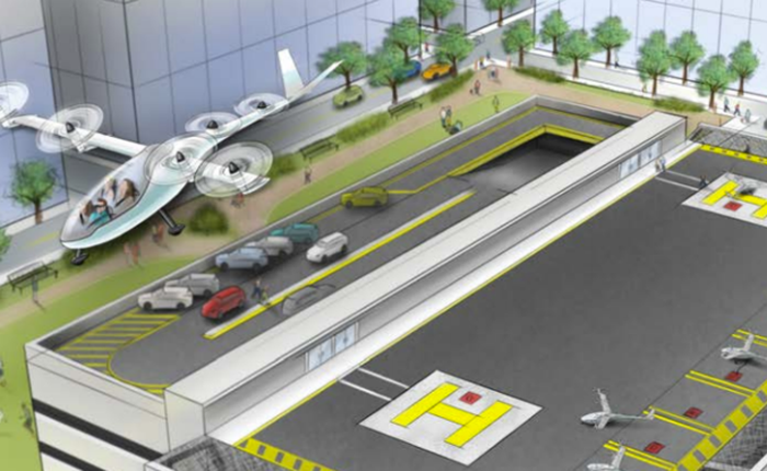 Uber sẽ tiến hành thí điểm taxi bay tại 3 thành phố, người dùng có thể đặt xe thông qua ứng dụng di động và đón xe trên... nóc nhà
