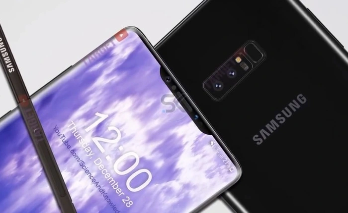 Galaxy Note9 với cảm biến vân tay trong màn hình và tai thỏ giống iPhone X trông sẽ như thế nào?