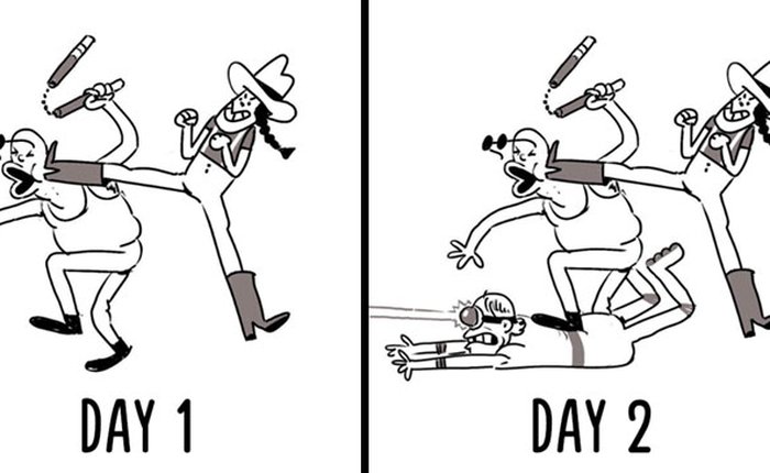 Họa sĩ thử thách chính mình bằng cách mỗi ngày vẽ thêm một nhân vật vào trận hỗn chiến, khi nào ảnh to quá không upload được lên Twitter mới thôi