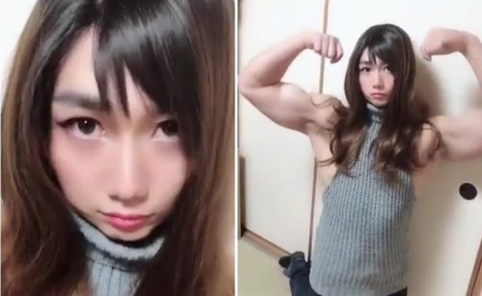 Internet phát sốt với "cô nàng" có khuôn mặt nữ sinh, thân hình lực sỹ