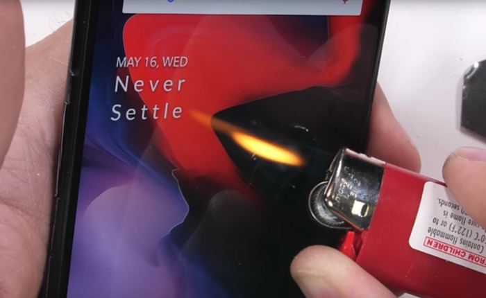 OnePlus 6 hoàn thành xuất sắc bài test độ bền kinh khủng của JerryRigEverything