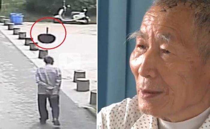 Cụ ông đen đủi nhất năm: Đang đi bộ thì chảo rơi trúng đầu, phải khâu 17 mũi