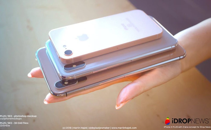 iPhone X Plus 2018 sẽ sở hữu camera với 3 ống kính?