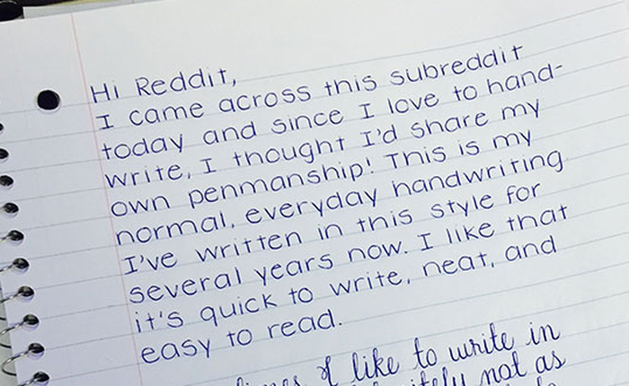 Những nét chữ viết tay hoàn hảo khiến font máy tính cũng phải chào thua