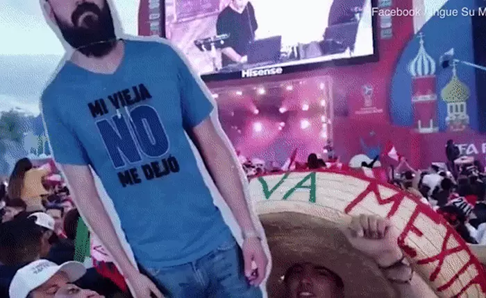 Bị vợ cấm cửa, anh chồng Mexico vẫn được bạn bè cho lượn lờ khắp nước Nga xem World Cup