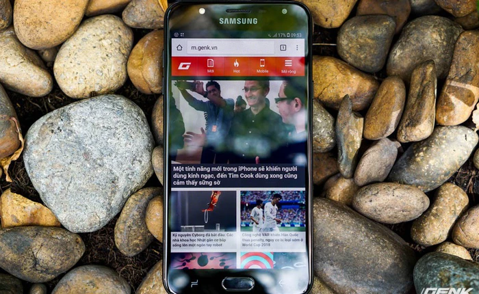 Ảnh thực tế Galaxy J7 Duo: camera kép, màn SuperAMOLED, nút Home kiểu cũ, giá 5,49 triệu đồng