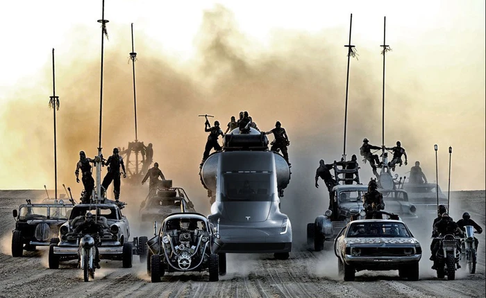 Elon Musk đăng tải hình ảnh xe tải Tesla Semi xuất hiện trong poster phim Mad Max, tiết lộ tính năng mới không ai ngờ tới