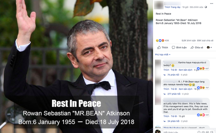 Rộ tin đồn ngôi sao "Mr. Bean" đột ngột qua đời gây xôn xao cộng đồng mạng