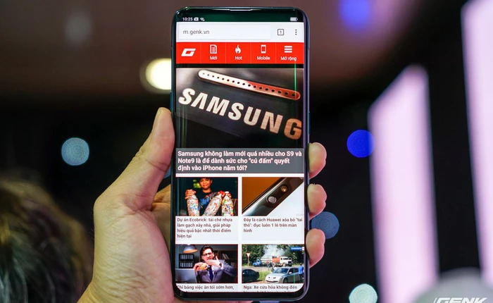 Ảnh thực tế Oppo Find X tại Việt Nam: Snapdragon 845, màn hình tràn siêu cực, camera "thò thụt" tinh tế, giá gần 21 triệu đồng