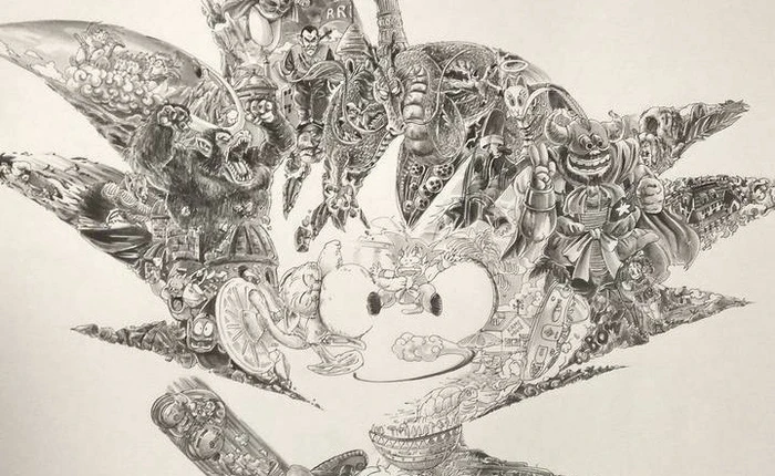 Toàn bộ nhân vật trong bộ truyện Dragon Ball đều gói gọn trong bức chân dung "bé" Son Goku, bạn nhìn ra được bao nhiêu người xuất hiện?