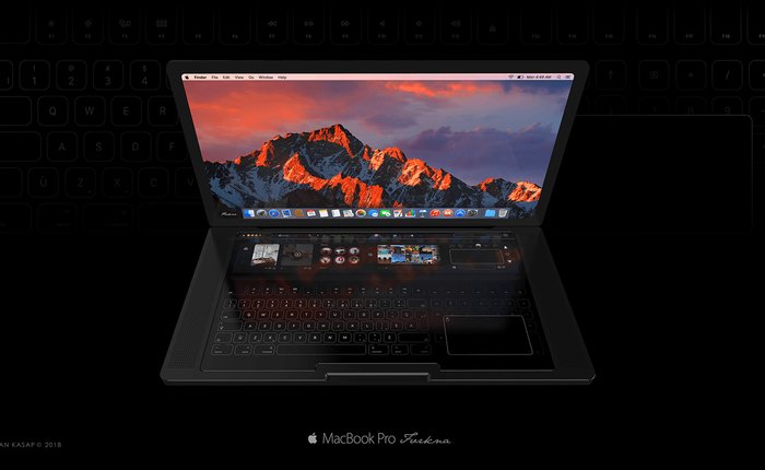 Cùng chiêm ngưỡng concept MacBook với bàn phím cảm ứng cực đẹp mắt