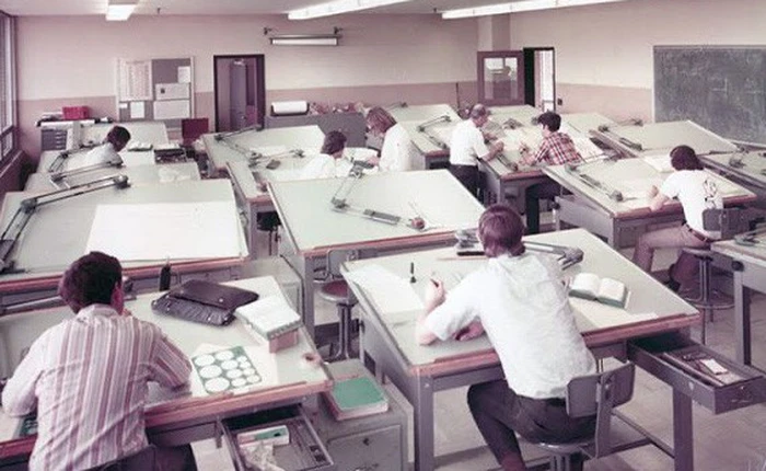 Sự khổ sở của dân thiết kế trước khi có AutoCAD được thể hiện qua 15+ bức ảnh cũ kỹ từ những năm 1970