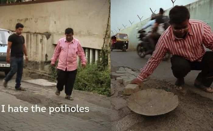 Ông bố Ấn Độ nguyện lấp mọi ổ gà mình nhìn thấy ở Mumbai sau khi con trai qua đời vì tai nạn giao thông