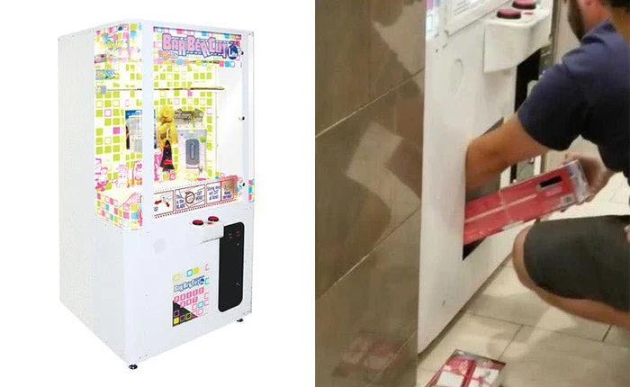 Mỹ: Internet phẫn nộ vì ông bố ép con chui vào máy gắp quà để ăn trộm