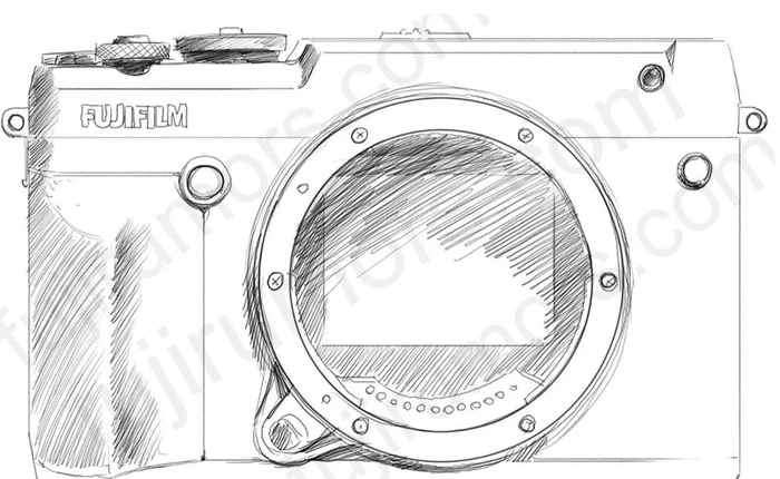 Máy ảnh Medium format Fujifilm GFX 50R sẽ có kiểu dáng như thế này?
