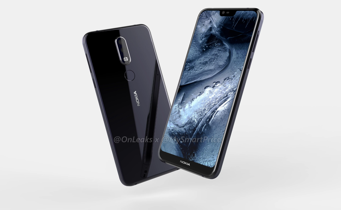 Ảnh render của Nokia 7.1 Plus rò rỉ: có "tai thỏ" và camera kép
