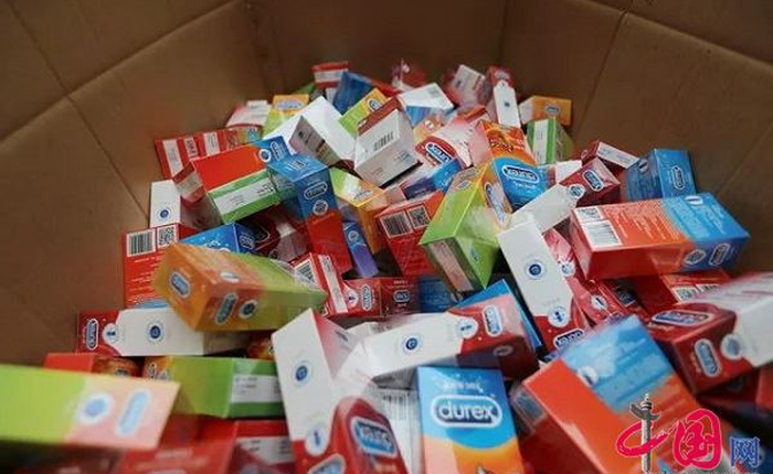 1,7 triệu bao cao su giả vừa bị cảnh sát Trung Quốc thu giữ