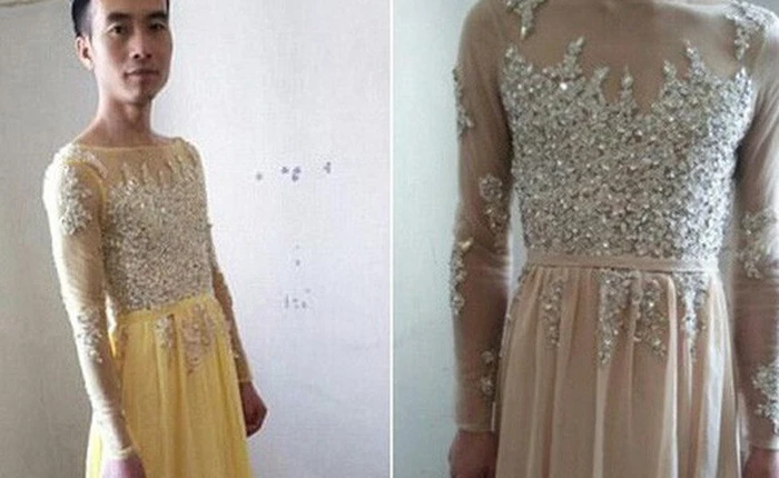 Bán hàng online siêu có tâm: Khách hàng nghi ngờ, nam chủ nhân tự mặc đầm rồi chụp ảnh thật luôn!