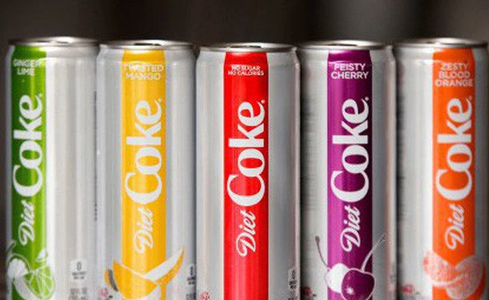 Coca-Cola cải tiến Diet Coke với kiểu dáng khác lạ