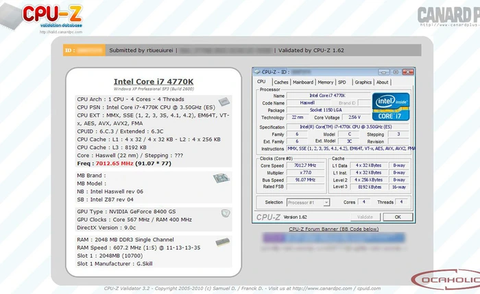 Chip Haswell cao cấp nhất của Intel ép xung lên tới 7 GHz