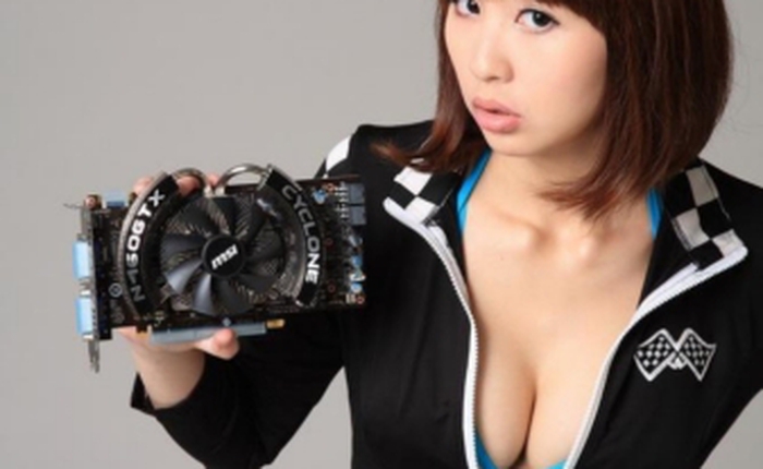 Kiều nữ khoe dáng cùng card đồ họa MSI N460GTX Cyclone 1GD5