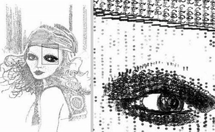 Nghệ thuật vẽ tranh từ... máy đánh chữ