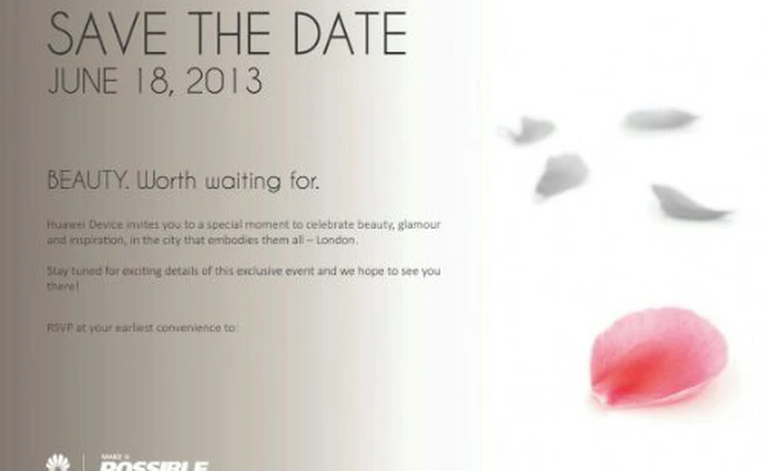 Huawei sẽ ra mắt một smartphone có thiết kế đẹp vào ngày 18/6