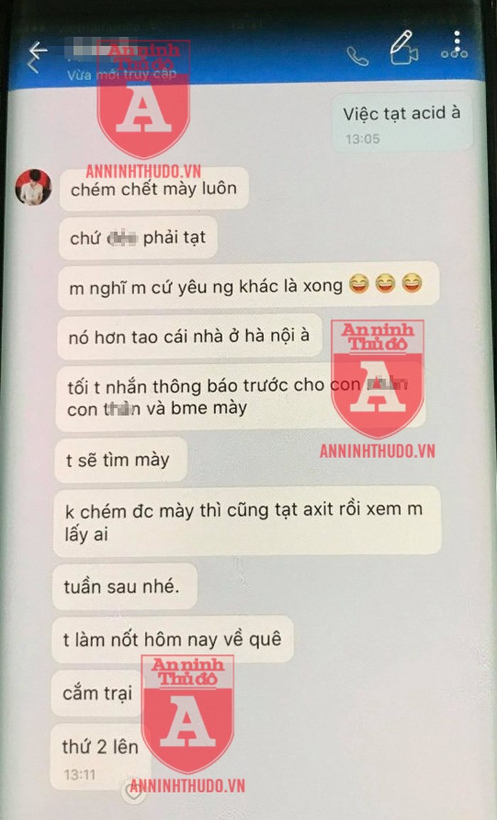 Vụ c&ocirc; g&aacute;i trẻ bị đ&acirc;m ở B&ugrave;i Thị Xu&acirc;n: Những tin nhắn đe dọa của kẻ cuồng ghen - Ảnh 2.