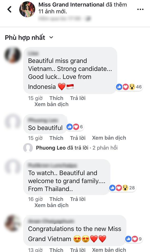 &Aacute; hậu Phương Nga được kh&aacute;n giả quốc tế khen ngợi khi xuất hiện tr&ecirc;n fanpage của Miss Grand International 2018 - Ảnh 2.